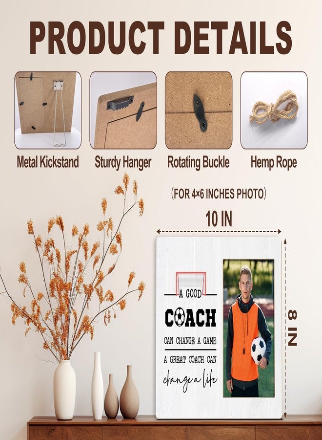 BXVRT Coach Appreciation Photo Frame, Thank You Gifts For Soccer Coach, A Great Coach Can Change A Life Picture Frame Gifts For Birthday Christmas, Graduation Retirement Gifts For Football Coach -78 - Image 2